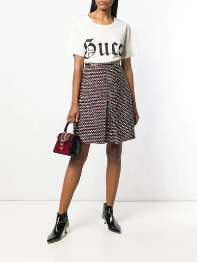 Shop Gucci High-waisted A-line Skirt In Black