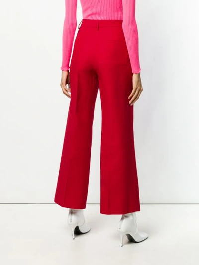 VALENTINO FLARED TAILORED TROUSERS - 红色