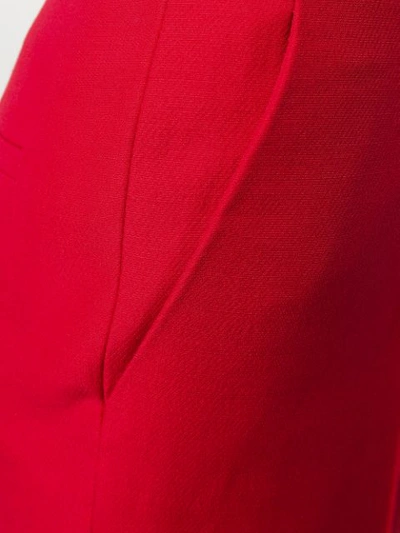 Shop Valentino Flared Tailored Trousers In Red