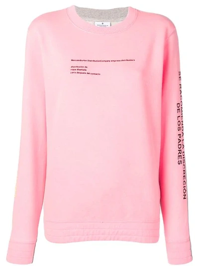 Shop Marcelo Burlon County Of Milan Printed Sweatshirt In Pink