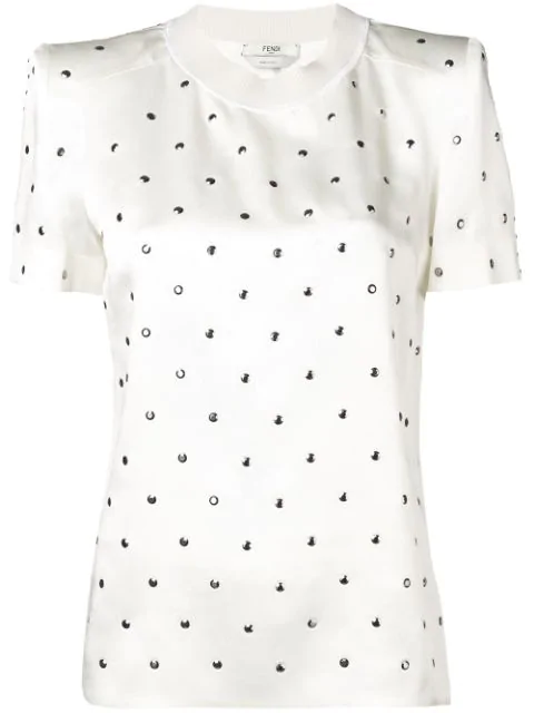 fendi studded t shirt