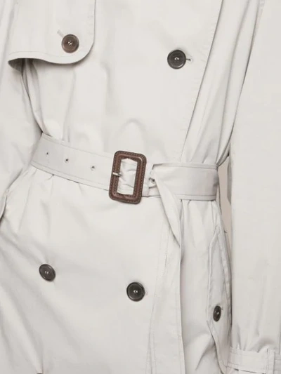 Shop Maison Margiela Belted Trench Coat In Neutrals