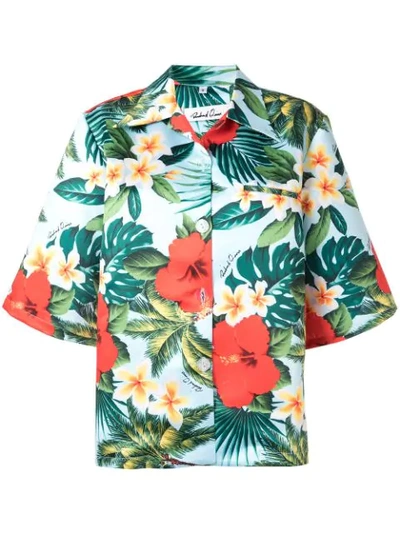 Shop Richard Quinn Hawaii Print Shirt In Blue