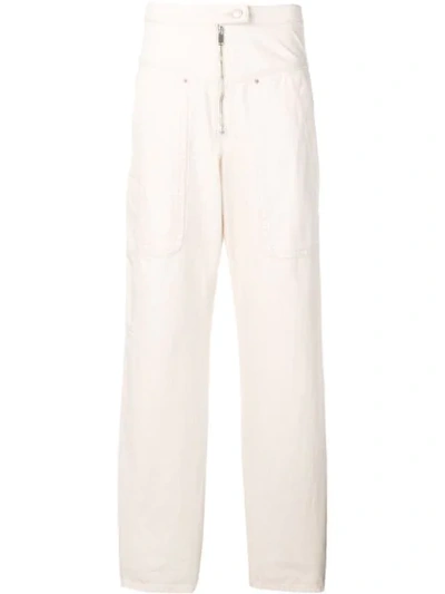 Shop Isabel Marant Étoile Side Pockets Straight Jeans In Neutrals