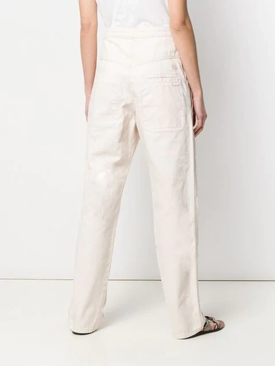 Shop Isabel Marant Étoile Side Pockets Straight Jeans In Neutrals
