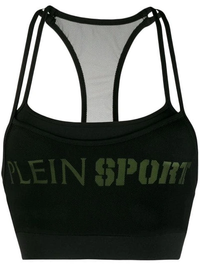 Shop Plein Sport Tennis Cropped Top In Black