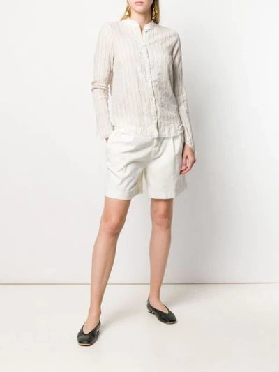 Shop Berwich Tailored Fitted Shorts In White