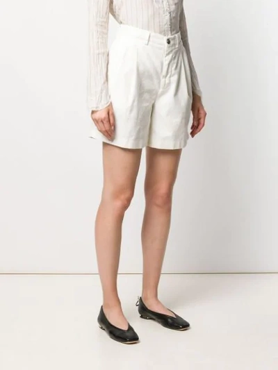 Shop Berwich Tailored Fitted Shorts In White