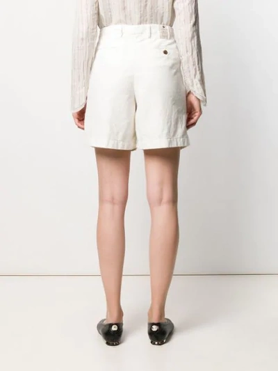 Shop Berwich Tailored Fitted Shorts In White