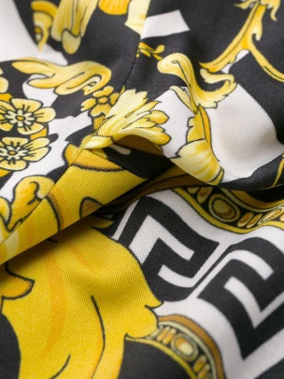 Shop Versace Savage Barocco Print Dress In Yellow