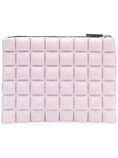 Shop No Ka'oi Chocolate Bar Quilted Pouch In Pink