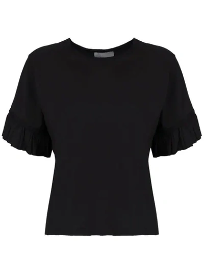 Shop Nk Ruffled Sleeves Blouse - Black