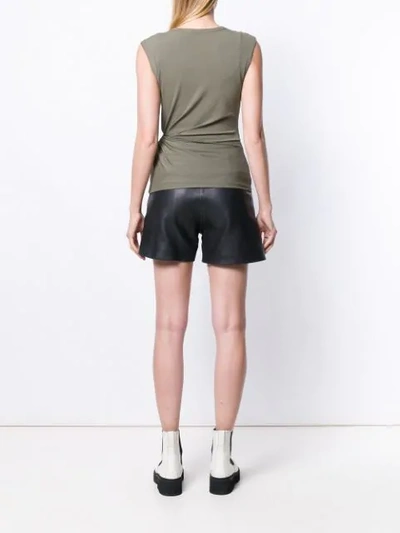 Shop Alexander Wang T Twisted Crepe Jersey Top In Green