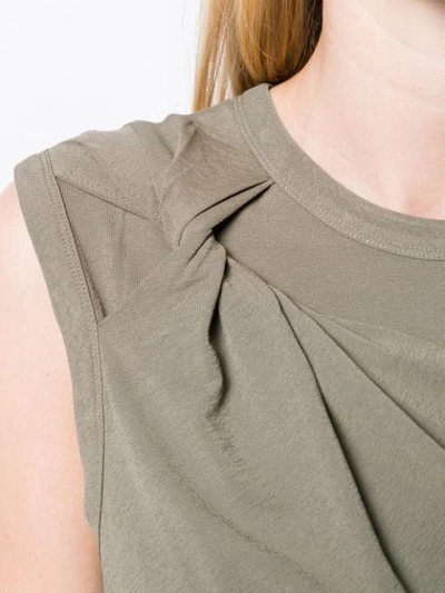 Shop Alexander Wang T Twisted Crepe Jersey Top In Green