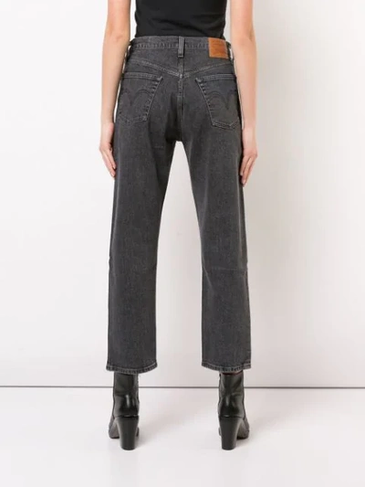 Shop Levi's 501 Cropped Jeans In Grey