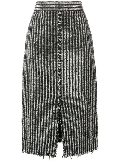 ALEXANDER MCQUEEN HIGH WAIST BOUCLE SKIRT - 黑色