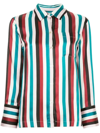 Shop Asceno Striped Shirt In Multicolour