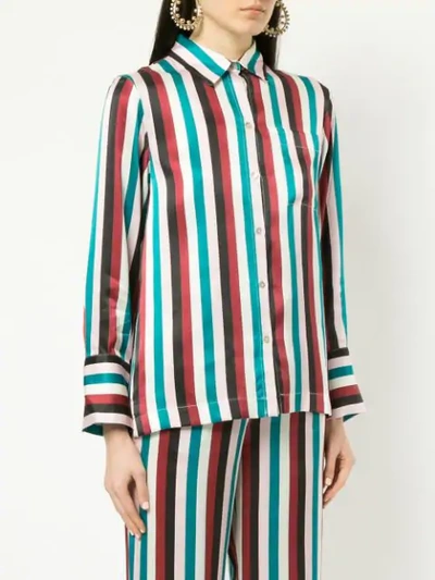 Shop Asceno Striped Shirt In Multicolour