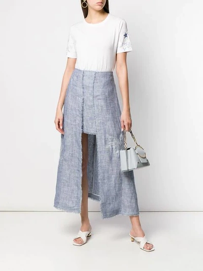 Shop Lorena Antoniazzi A-line Midi Skirt In Blue