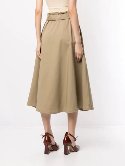 Shop Loveless A-line Midi Skirt In Brown