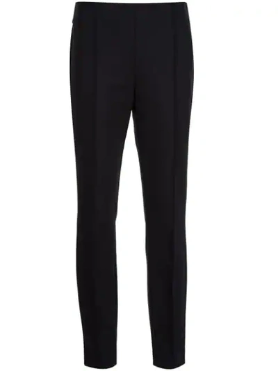 Shop Lafayette 148 Straight Cropped Trousers In Black