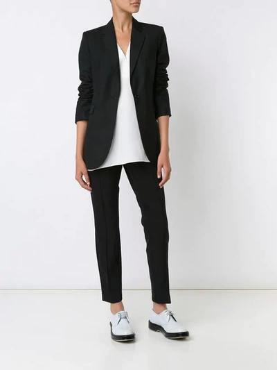 Lafayette 148 Straight Cropped Trousers In Black