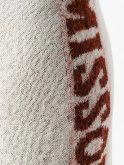 Shop Missoni Logo Intarsia Wool Trousers - Neutrals