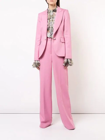 Shop Adam Lippes Single-breasted Blazer In Pink