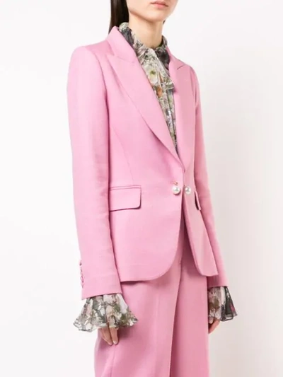 ADAM LIPPES 单排扣西装夹克 - 粉色