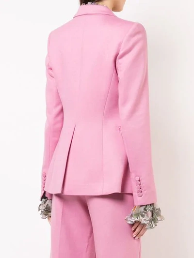 ADAM LIPPES 单排扣西装夹克 - 粉色