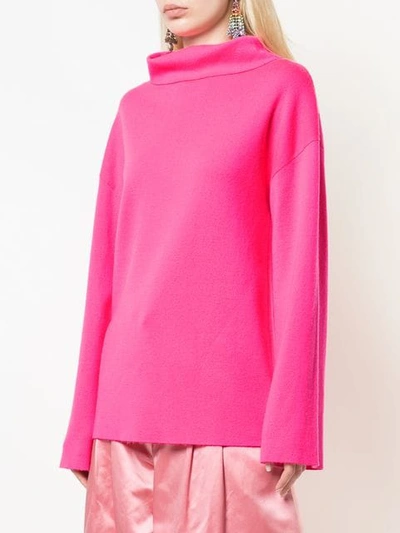 Shop Adam Lippes Double Face Jumper In Pink