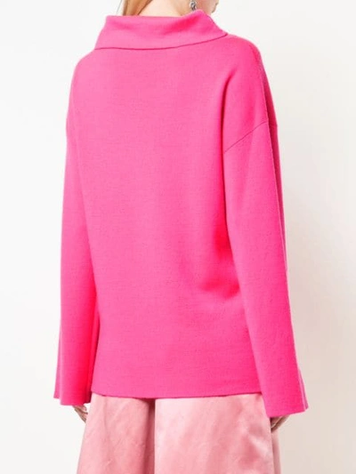 Shop Adam Lippes Double Face Jumper In Pink