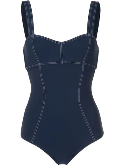 Shop Suboo Nautico Swimsuit In Blue