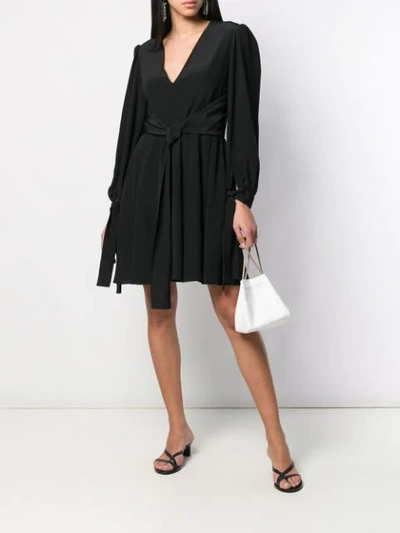 Shop Stella Mccartney Tie Waist Dress In Black