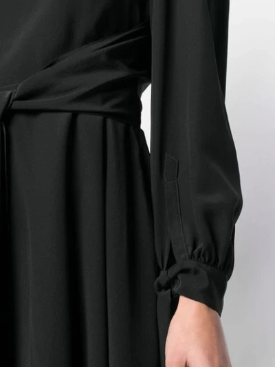 Shop Stella Mccartney Tie Waist Dress In Black
