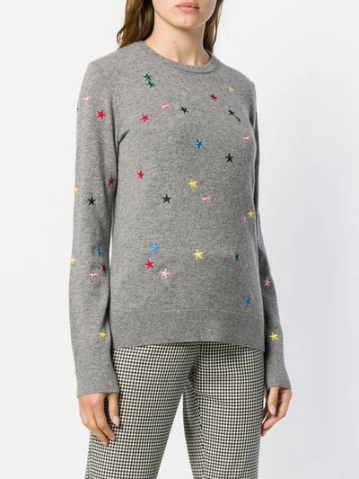 Shop Equipment Star Embroidered Sweater In Grey