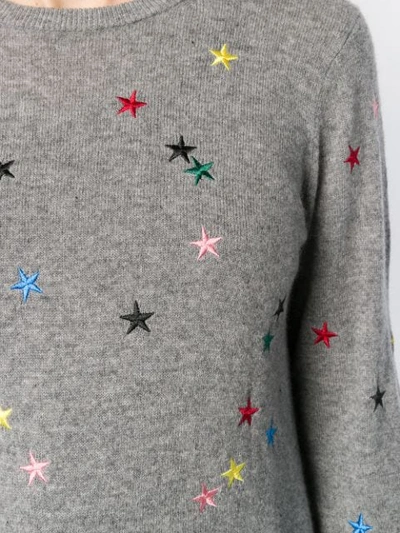 Shop Equipment Star Embroidered Sweater In Grey