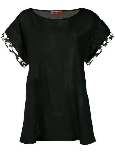 Shop Missoni Printed Trim T-shirt In Black