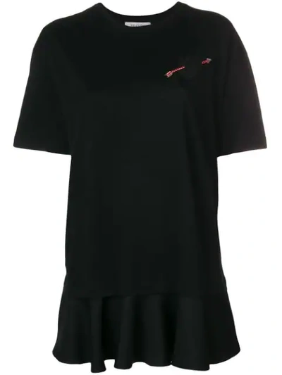 Shop Valentino Embellished Heart T In Black