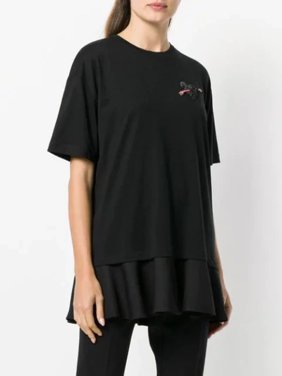 Shop Valentino Embellished Heart T In Black