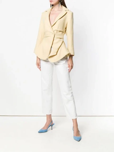 Shop Jacquemus Fitted Jacket In Neutrals