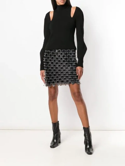 Shop Paco Rabanne Chainmail Mini Skirt In Grey