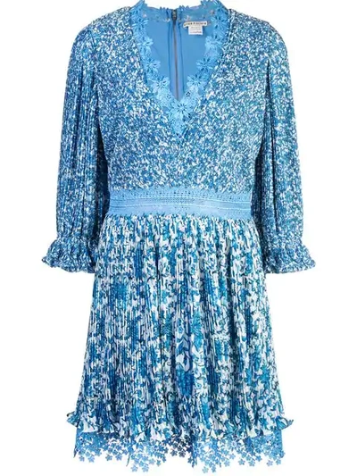 Shop Alice And Olivia Jonna Dress In Blue