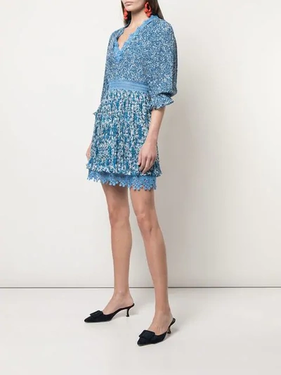 Shop Alice And Olivia Jonna Dress In Blue