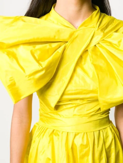 Shop Talbot Runhof Toucan Evening Dress In Yellow