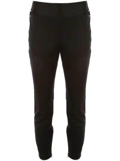 Shop Alexander Mcqueen Lace-up Detail Skinny Trousers In Black