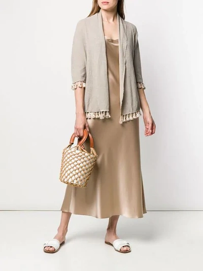 Shop Antonelli Tassel Jacket In Neutrals