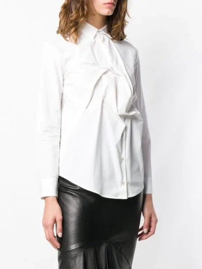 Shop Chalayan Pinch Detail Shirt In White