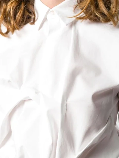 Shop Chalayan Pinch Detail Shirt In White