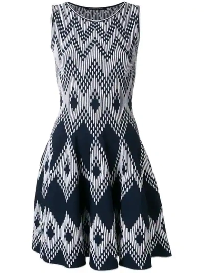 Shop Antonino Valenti Flared Midi Dress In Blue